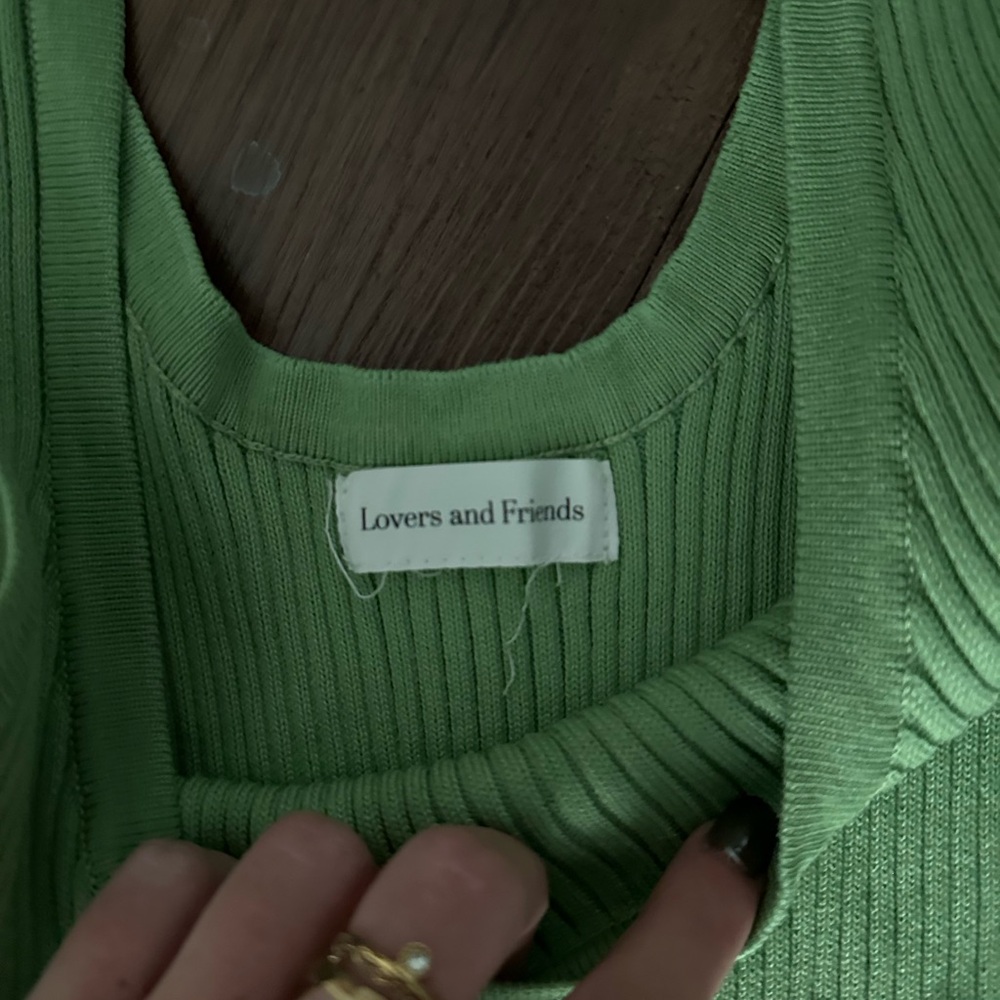 Lovers and friends Amelia ribbed midi dress green - Picture 3 of 7